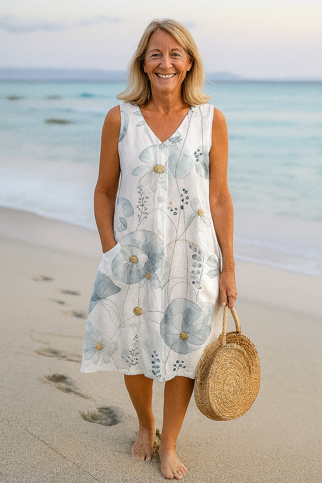 Cavell™ Floral Print Sleeveless Summer Dress