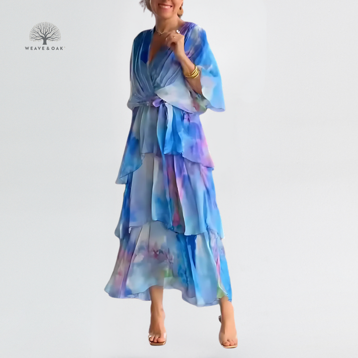 Amara | Tummy-Flattering Tiered Chiffon Dress