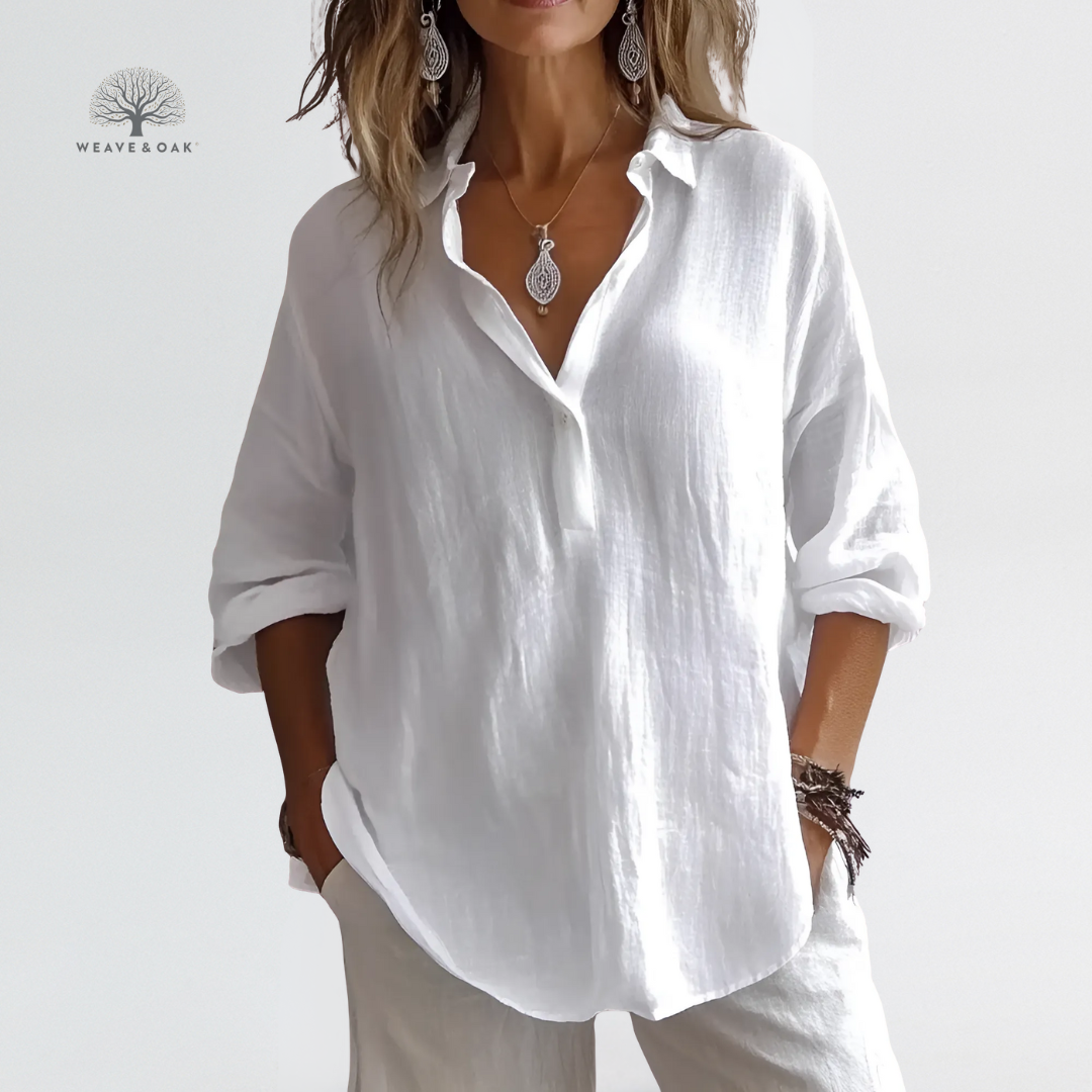 Rosa | Lightweight Long Sleeve Blouse That Skims the Tummy