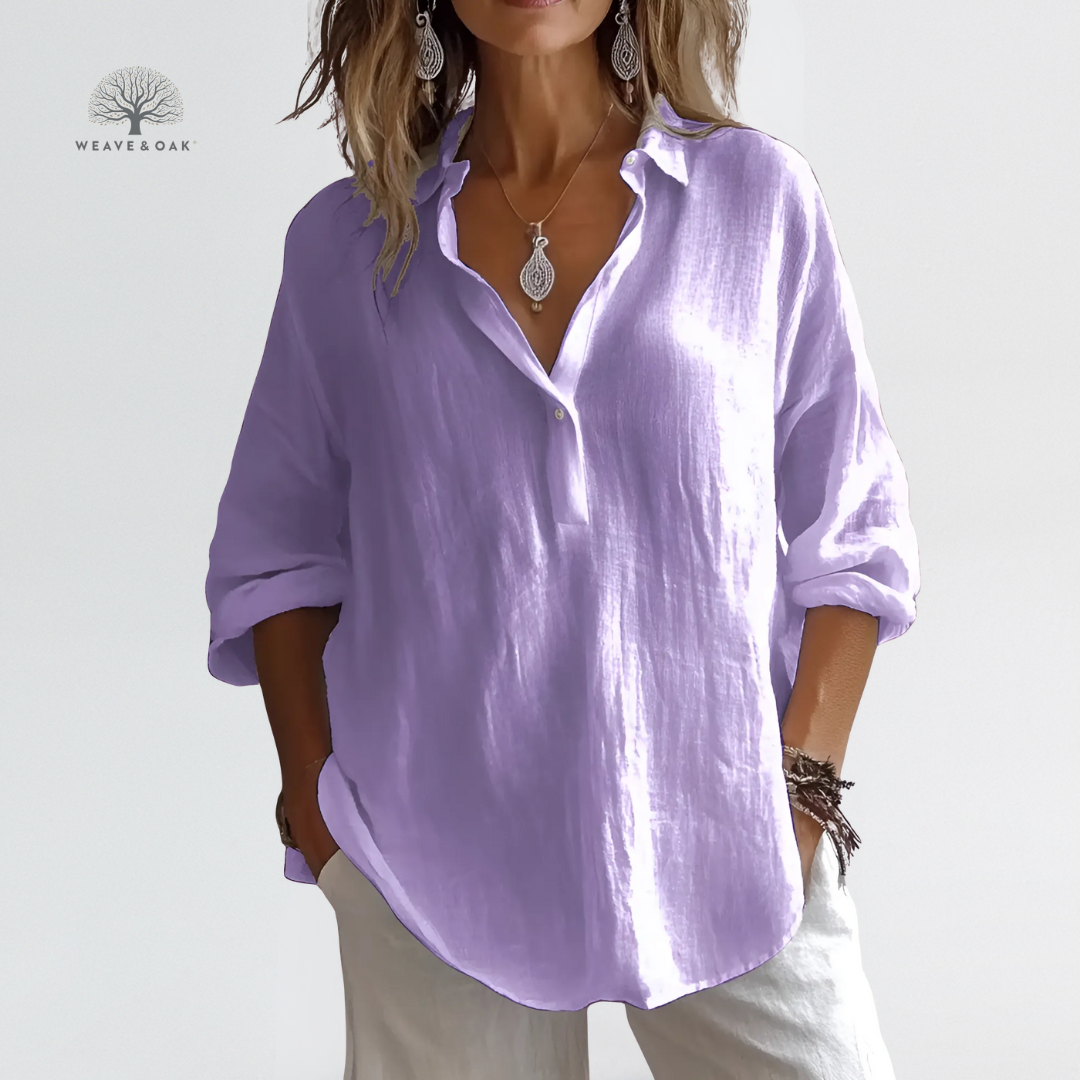 Rosa | Lightweight Long Sleeve Blouse That Skims the Tummy
