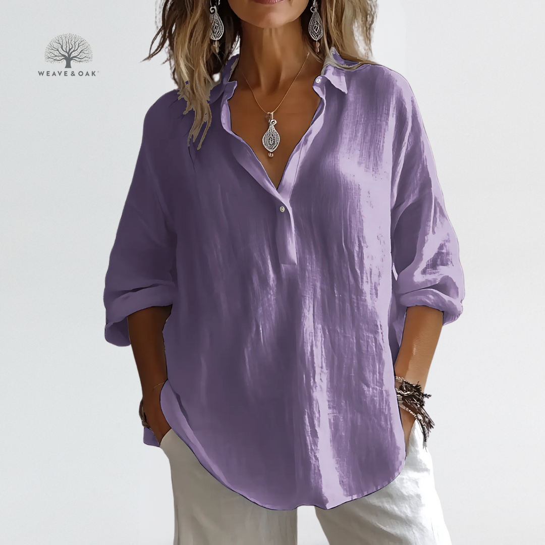 Rosa | Lightweight Long Sleeve Blouse That Skims the Tummy