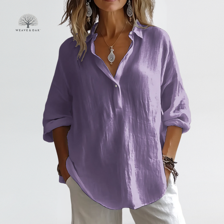 Rosa | Lightweight Long Sleeve Blouse That Skims the Tummy